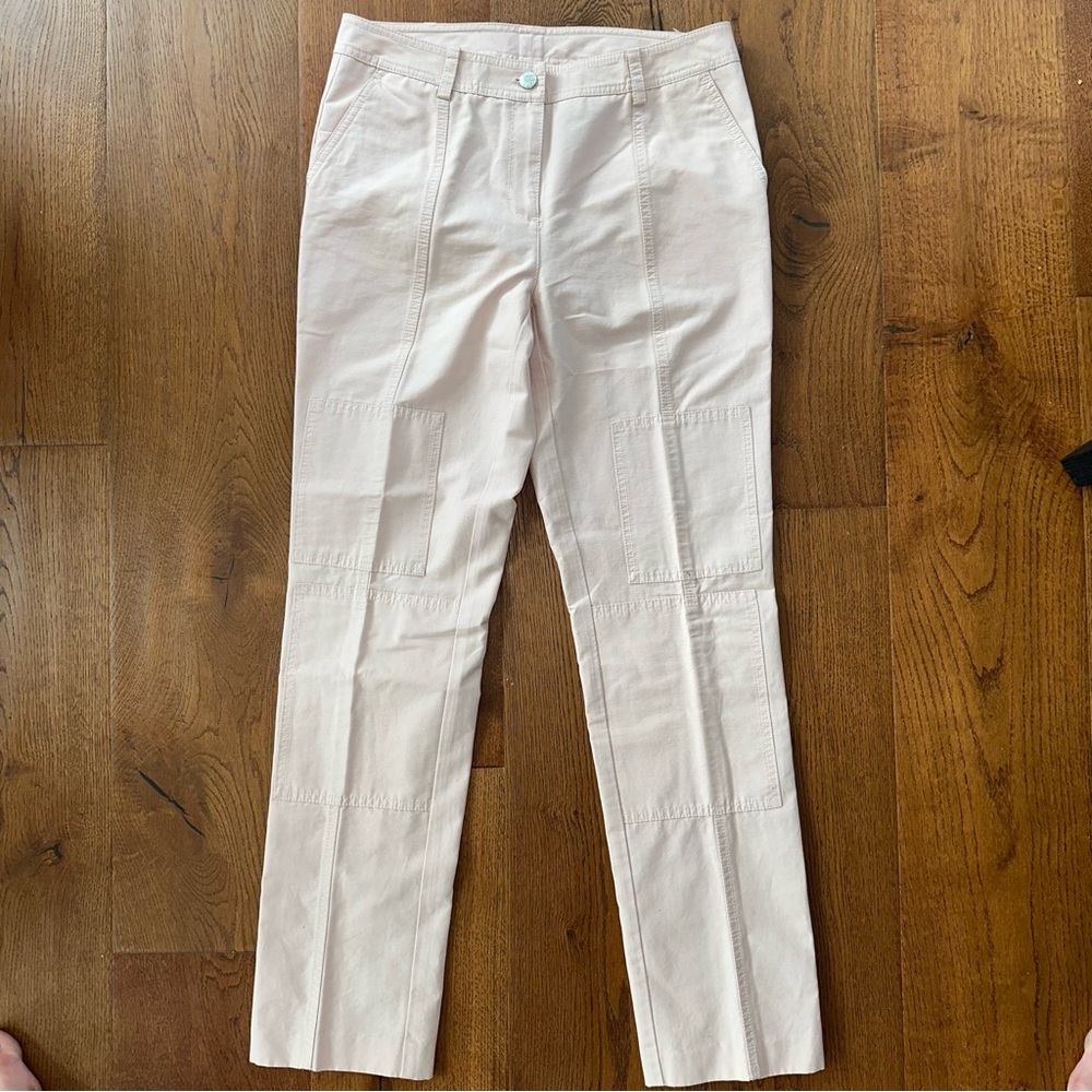 DKNY City Women’s Pants Size 6 Pink Straight Leg Cotton Utility Trousers